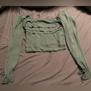 Green Abercrombie blouse